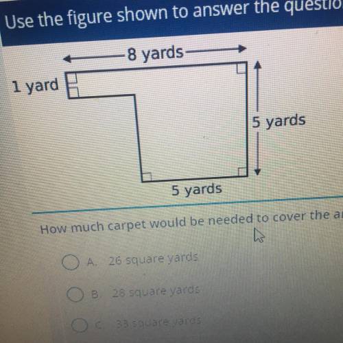 How much carpet would be needed to cover the area in the figure?