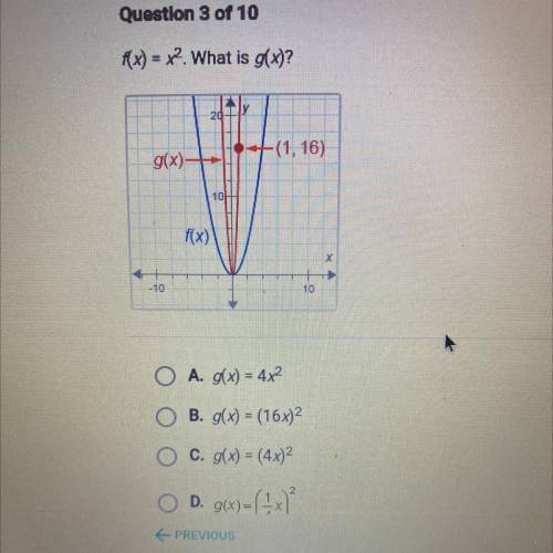 What is g(x)??it’s for a text so if u know the answer plz help me asap