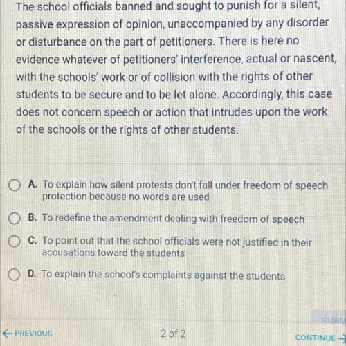 The school officials banned and sought to punish for a silent,

passive expression of opinion, una