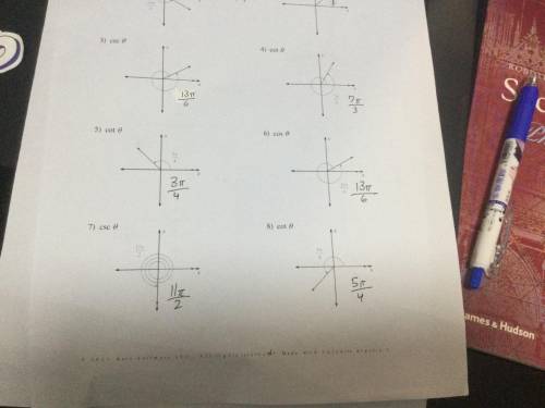 Please find the exact value of each trigonometric function