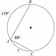 Find the measure of the arc or angle indicated.
