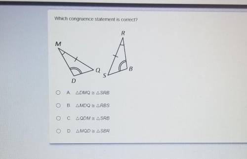Which congruence statement is correct?​