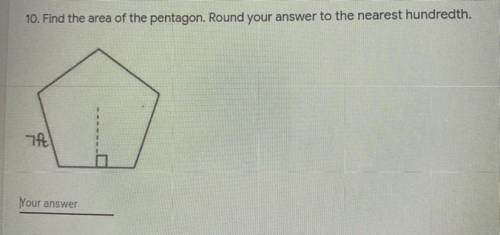 Find the area of the pentagon