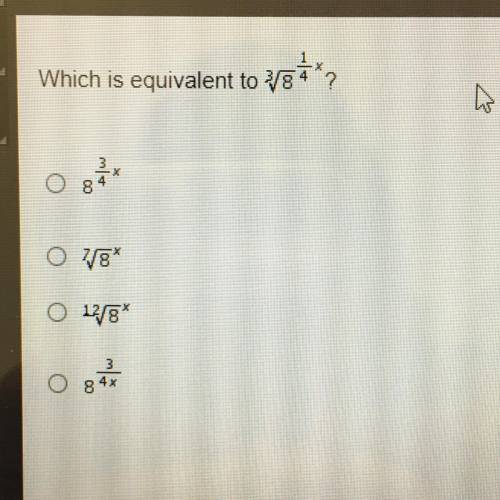 Which is equivalent to 3V8^1/4x
BROO SM PLS HELP
