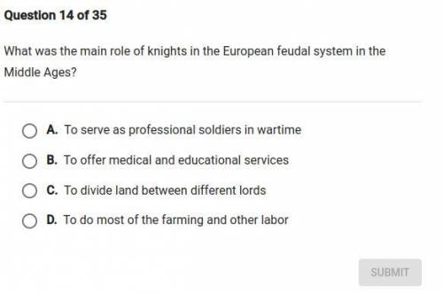 What was the main role of Knights in the European feudal system in the Middle Ages?