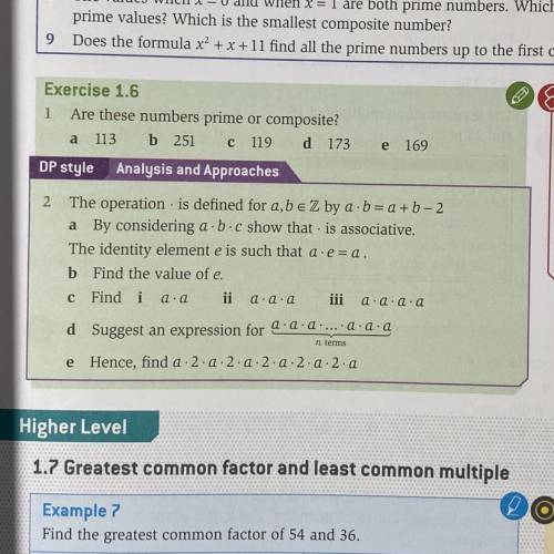 Can someone please help me on exercise 1.6, #2 (a to e). *Will report any spam answers* Thank you!