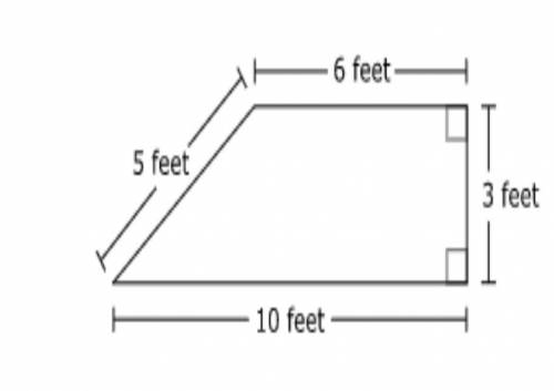 A figure is shown with the given dimensions.

What is the area, in square feet, of the figure?