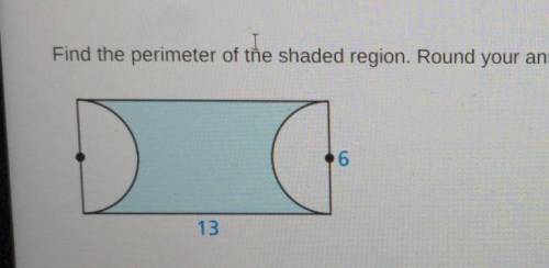 Please help. I really need to pass this class.

I have to find the perimeter of the blue part, not