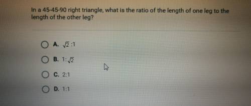 What is the ratio of the length of one leg to the length of the other leg?