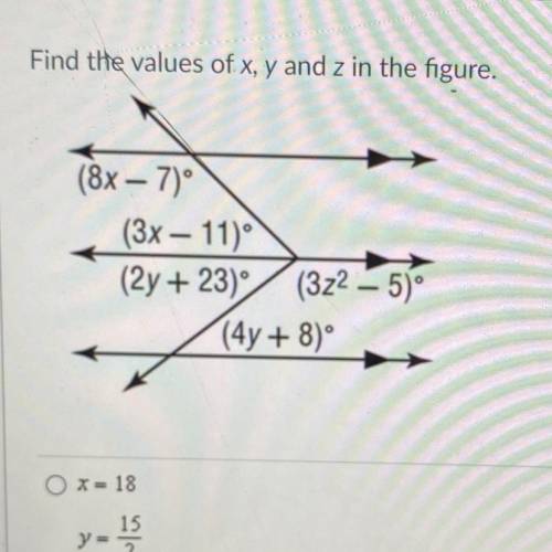 Need help asap, need to find x, y, z