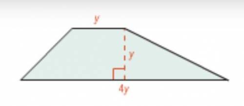 The trapezoid has an area of 2250 cm2. Use the formula A=12h(b1+b2), where A represents the area of