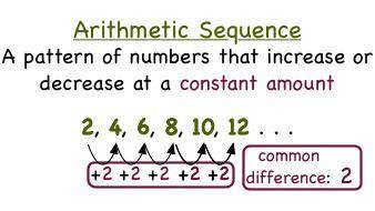 Which of the following is an arithmetic sequence?

A. 6, 13, 20, 27, 34
B. 2, 5, 7, 12, 19
C. 3, 6,
