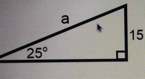 HELP ASAPPPPuse the figure below to determine the length of a to the nearest tenth​