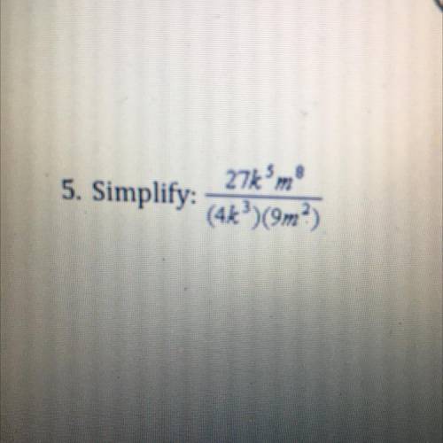 5. Simplify the problem in the picture.