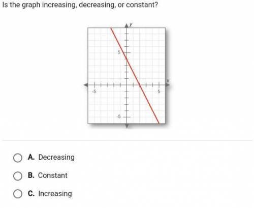 Is the graph increasing, decreasing, or constant? I need help with it!!