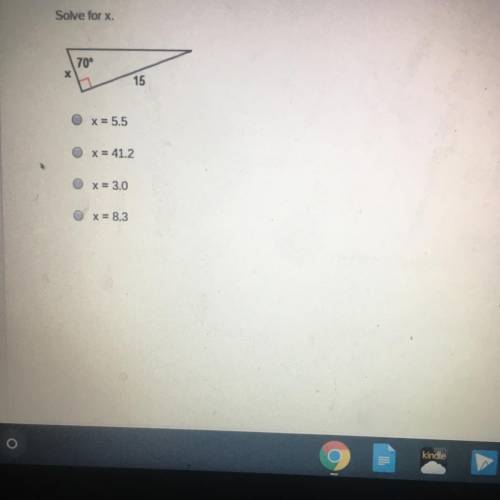 Please help and Solve for x.
