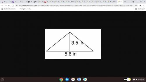 Find the area of the triangle. (A = 1/2*b*h)