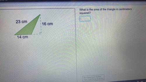 What is the area of triangle in centimeters squared?