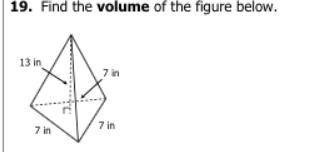Help!! 
find the volume of the figure below