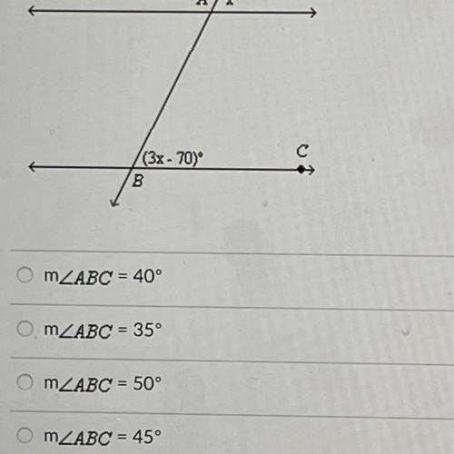Find m
(3x-70)
Help me please