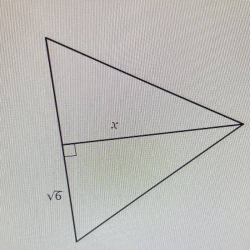 The triangle below is equilateral. Find the length of side x in simplest radical form with a ration
