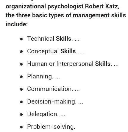 The types of management skills​