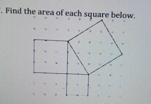 37. Find the area of each square below. ​