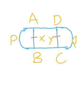 Someone PLEASE HELP ME. The diagram above shows a plan for a park.

ABCD is a rectangle.APB and DQ