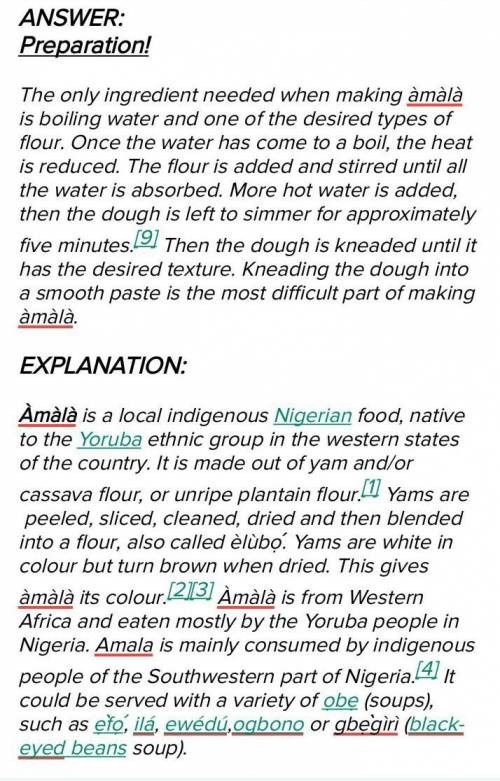 How to prepare Amala in yoruba​