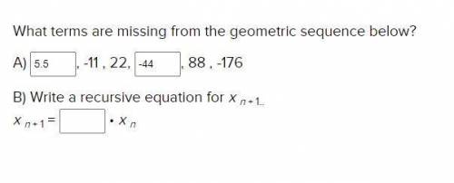 PLEASE HELP: B) Write a recursive equation for x n + 1..