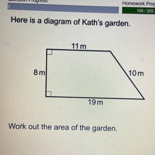 Work out the area of the garden. HELP ASAP i’ll make u brainliest ♡︎