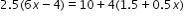 What is the value of x in the equation ?