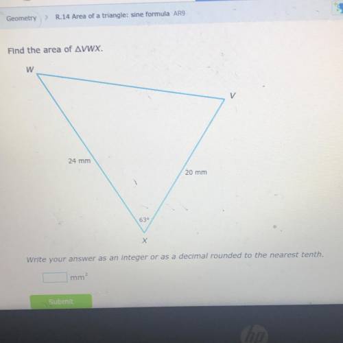 Help quickly pls area of a triangle: sine formula