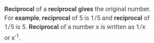 Give an example of reciprocals?