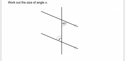 Work out the size of angle X