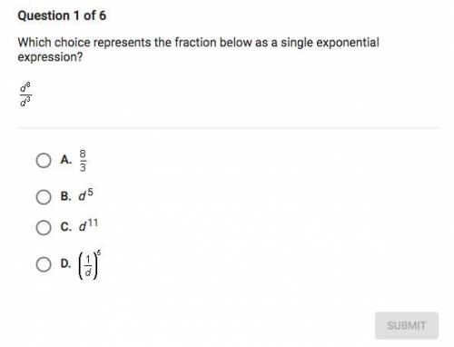 Which choice represents the fraction below as a single exponential expression? (ap3x)