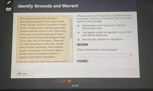 What is the warrant in this passage?