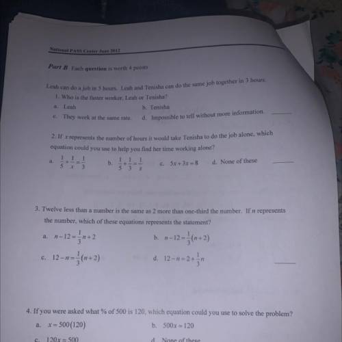 HELP PLEASE WITH THESE IM SO LOST AND NEED HELP! 1-4!