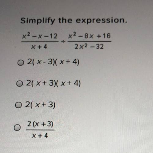 Please help 50 points
Simplify the expression