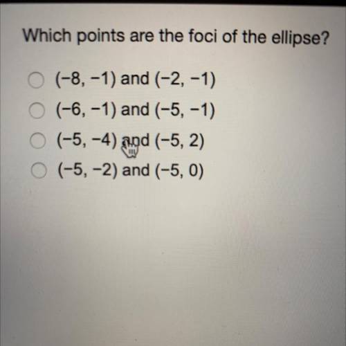 Which points are the foci of the ellipse?