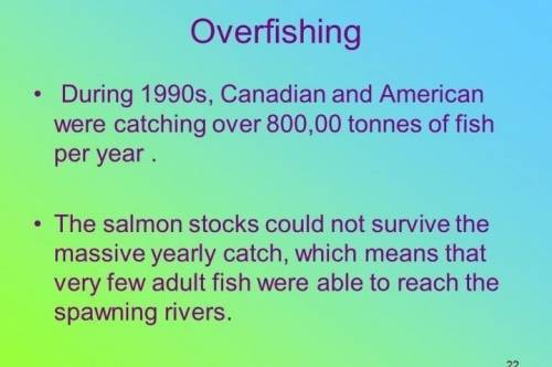 Overfishing is a problem for the environment and the human population. Based on what you’ve learned,