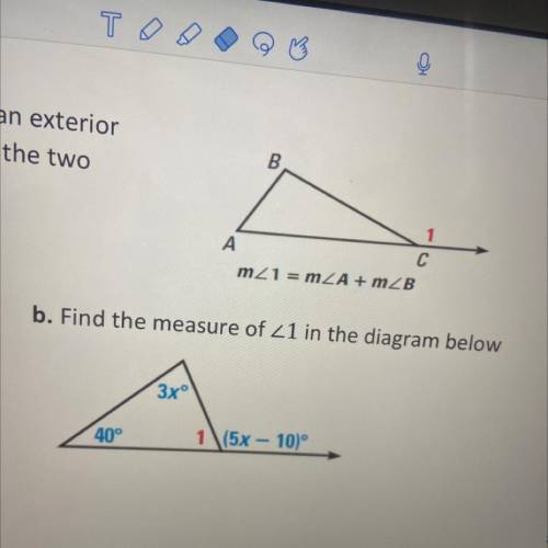 Find the measure of the diagram