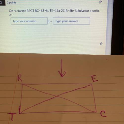I need to solve for a and b