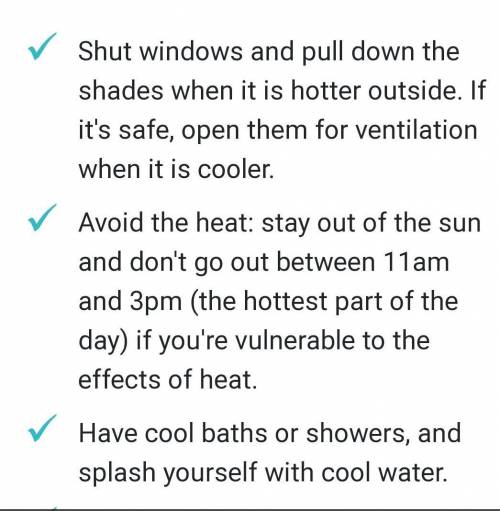 How to deal with extremely hot weather?