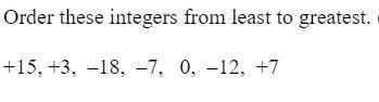 Order these integers from least to greatest.