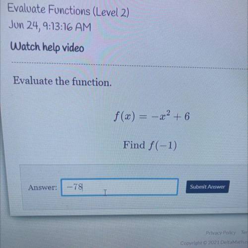 Evaluate the function.