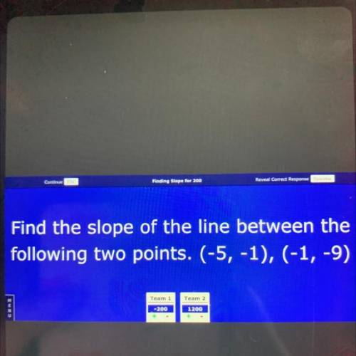 Find the slope of the line between the following two points (-5,-1), (-1,9)

respond quick please