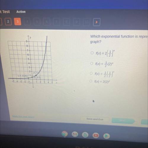 HURRYY!!! 
which exponential function is represented by the graph￼