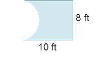 In this swimming pool design, explain how to find the area of the pool’s surface.