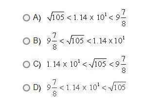 Which sequence shows the numbers in order from least to greatest?
A. 
B. 
C. 
D.
